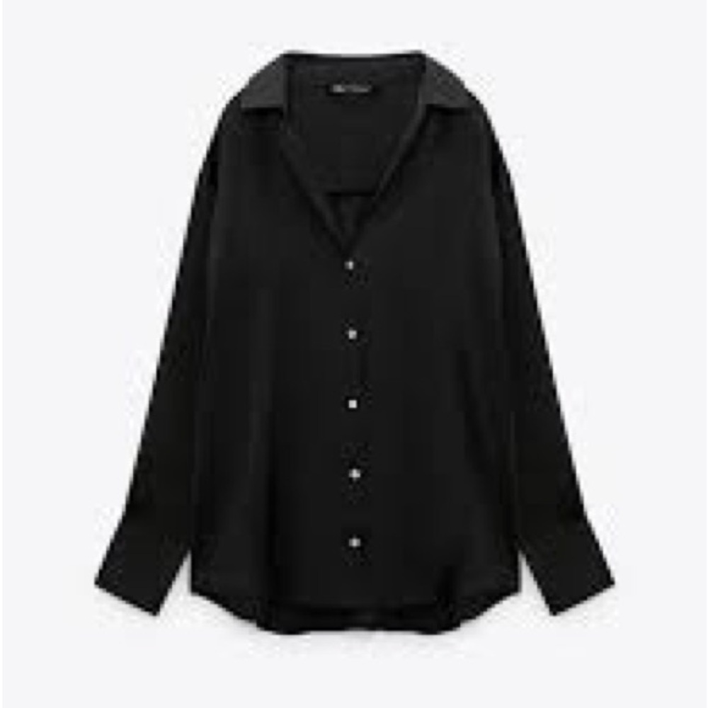 Zara Black Button Down Shirt